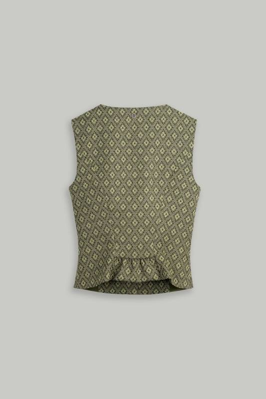 Rockmacherin Nanni Bachmann Damen Trachtenweste aus Wolljacquard Letzte 3 Tage