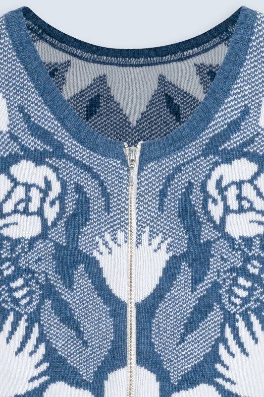 Rockmacherin Wally Strickweste mit Jacquardmuster und Reißverschluss Super Rabatt