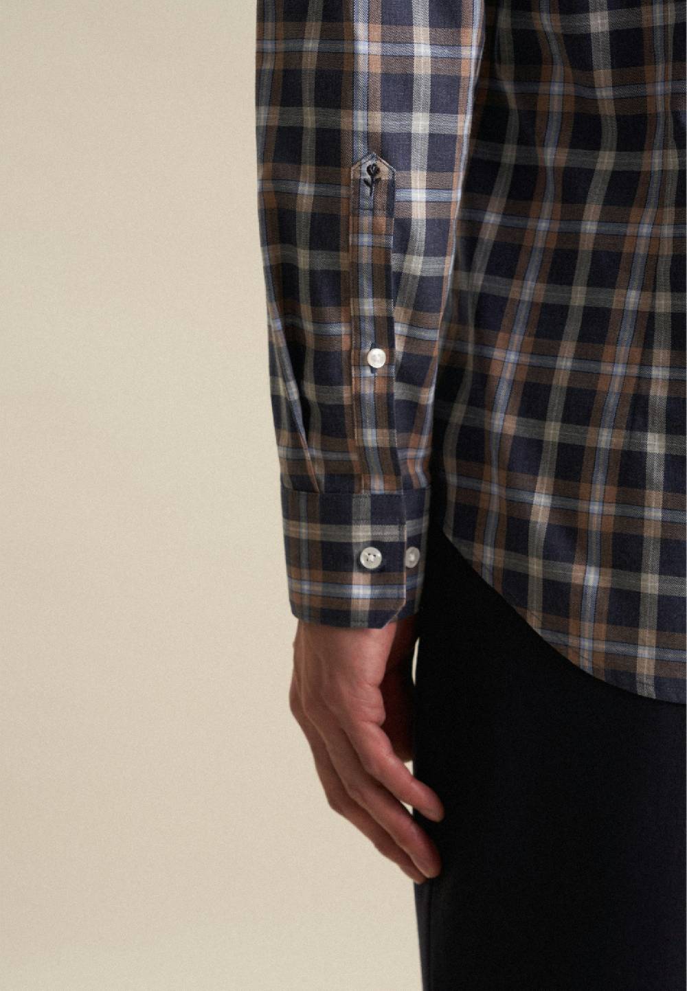 Seidensticker Fil a fil Flanellhemd in Shaped mit Button-Down-Kragen Versandkostenfrei