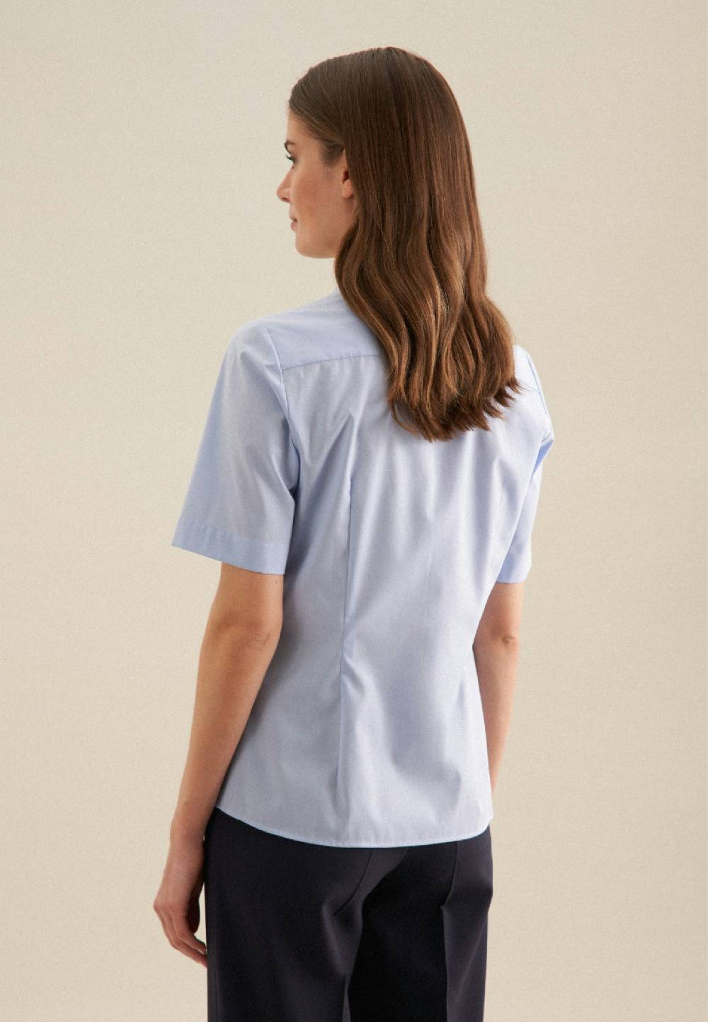 Seidensticker Bügelfreie Kurzarm Fil a fil Hemdbluse Sonderangebot