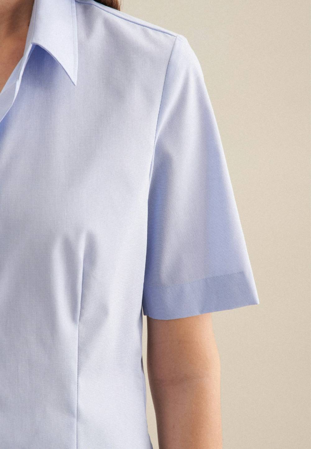 Seidensticker Bügelfreie Kurzarm Fil a fil Hemdbluse Sonderangebot