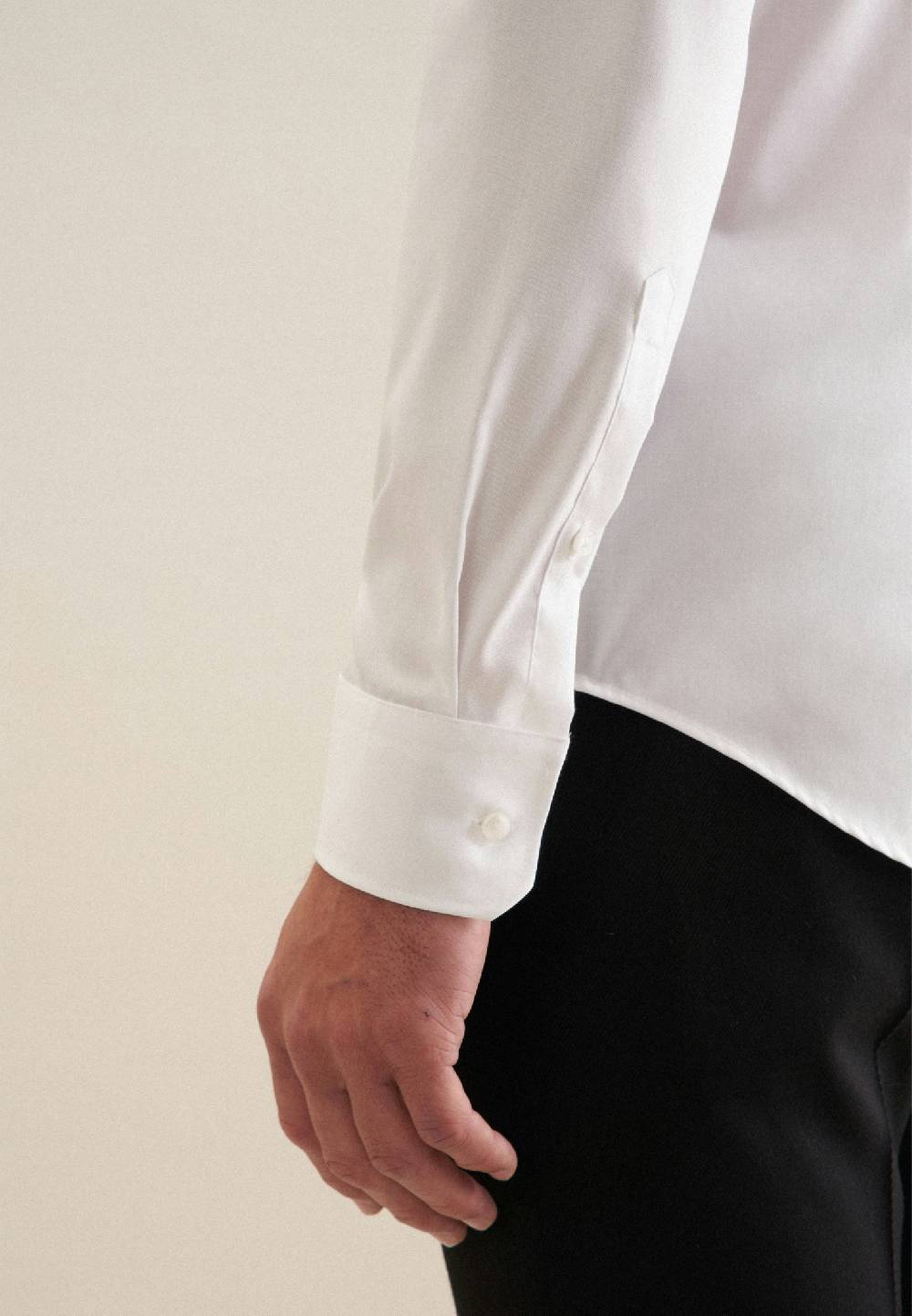 Seidensticker Bügelfreies Twill Business Hemd in Slim mit Kentkragen Schlussverkauf