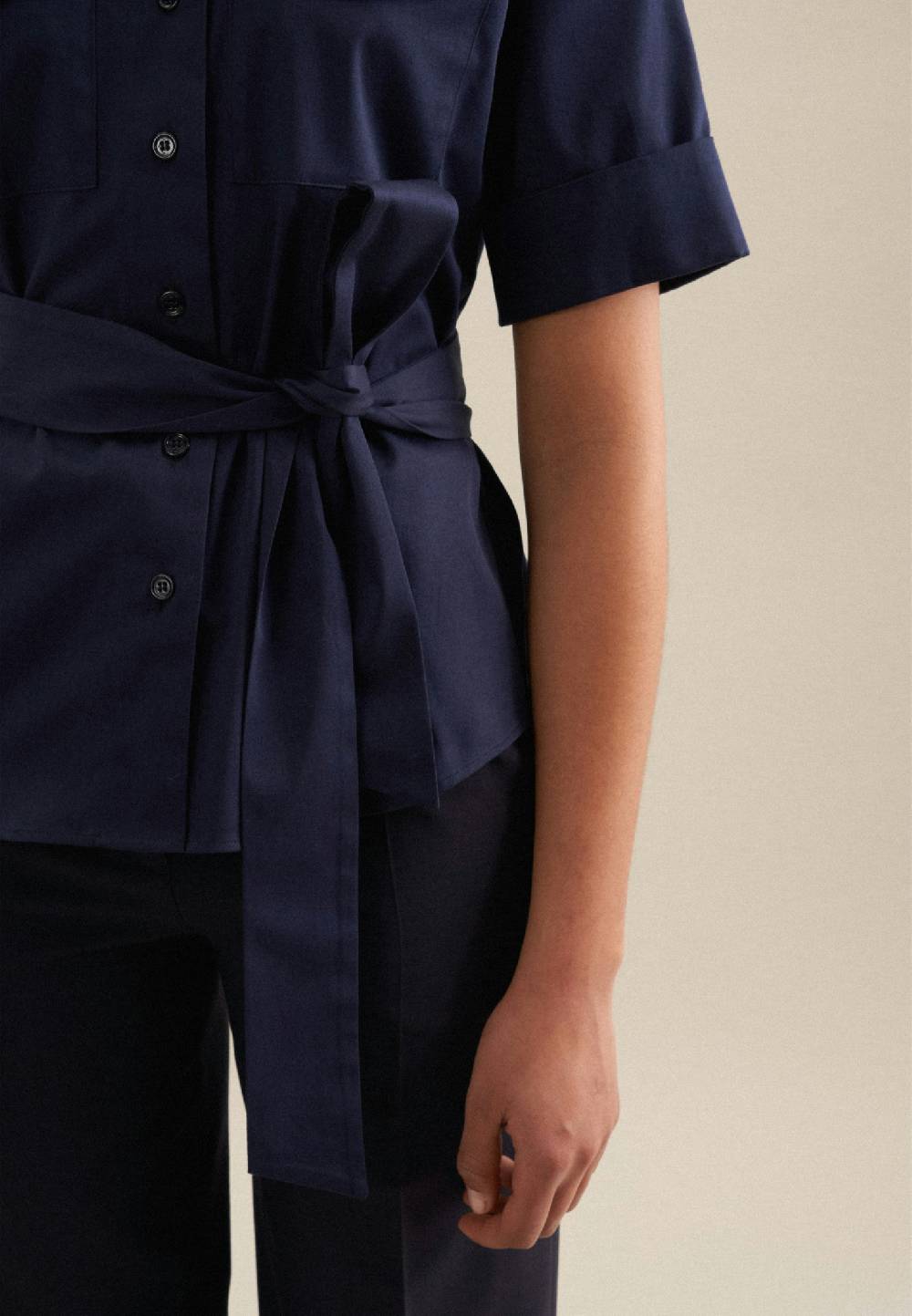 Seidensticker Kurzarm Satin Hemdbluse Online