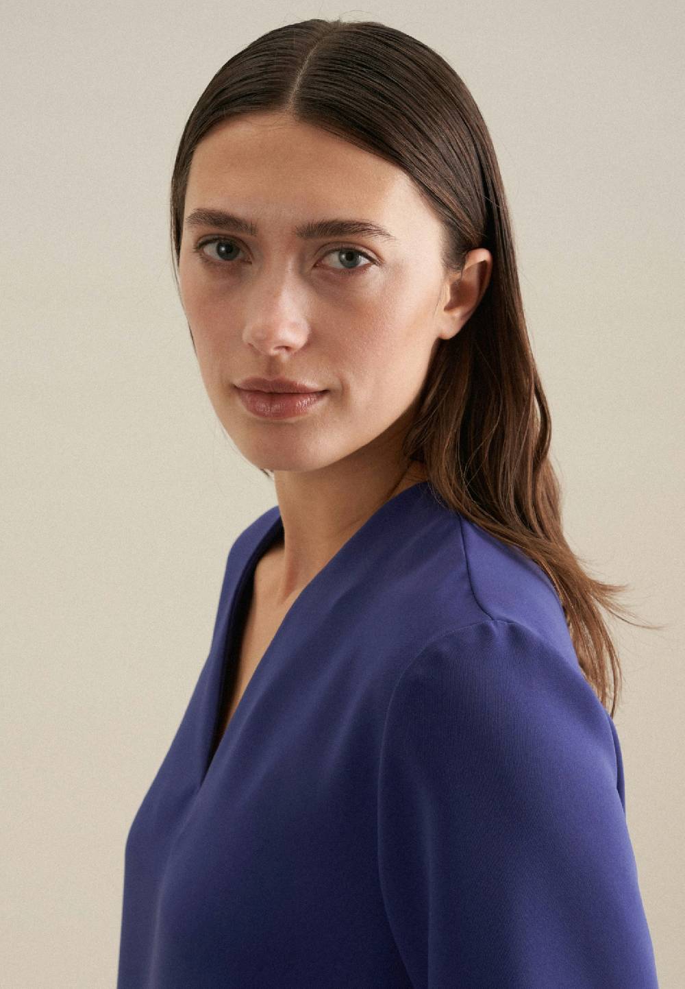 Seidensticker V-Neck Shirtbluse Regular Bis zu 55% Rabatt