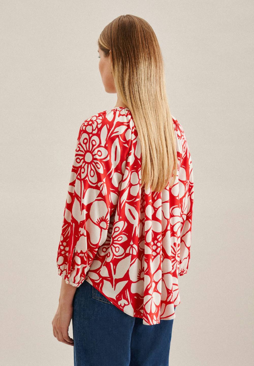 Seidensticker 3/4-Arm Satin Shirtbluse Im Verkauf