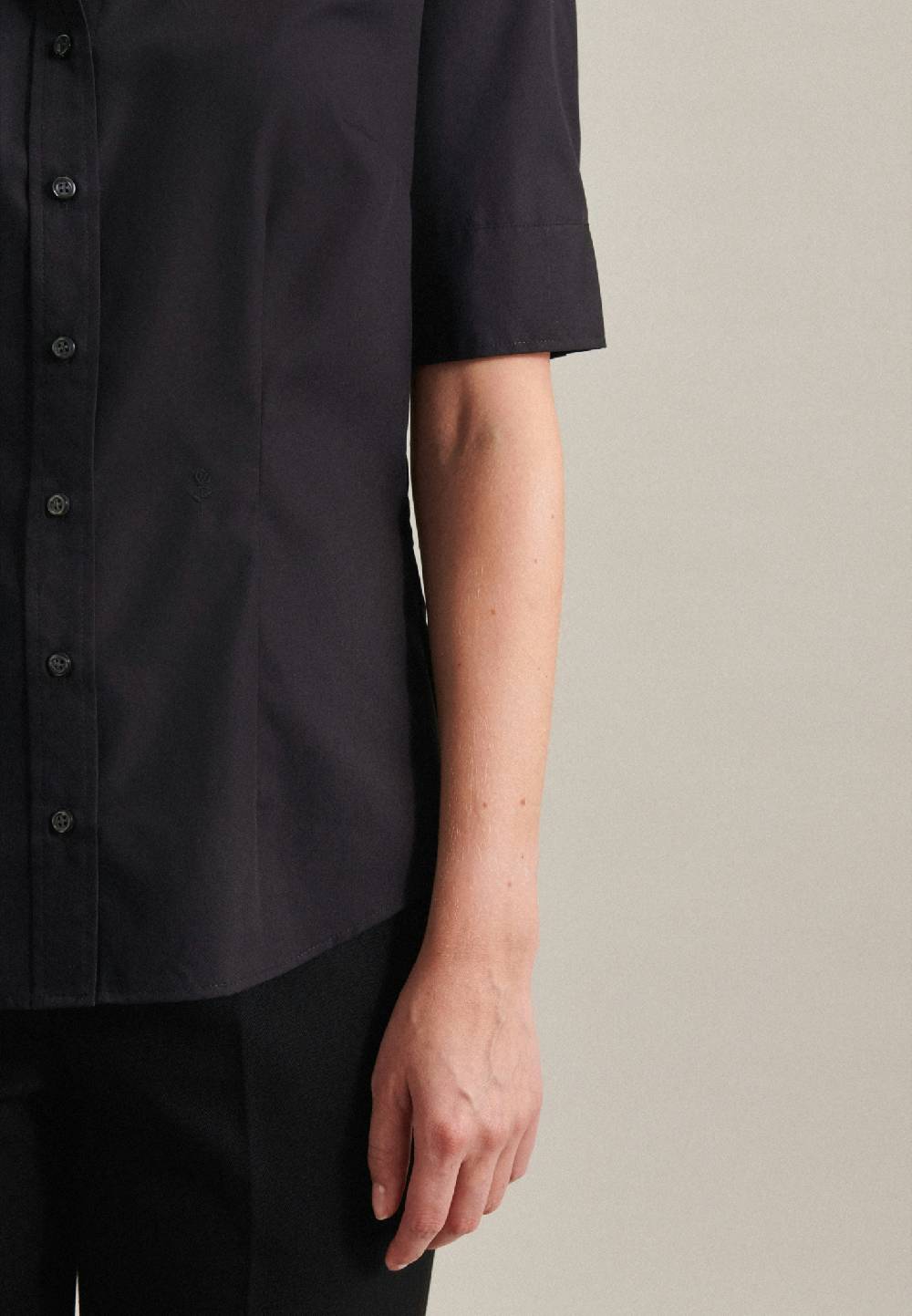Seidensticker Bügelfreie Kurzarm Popeline Hemdbluse Preisnachlass