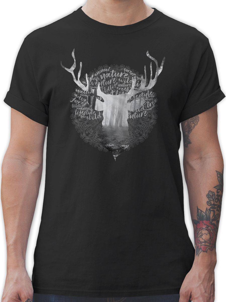 Shirtracer Hirsch Grau: Tshirt Rucksack Shirtracer 50% Rabatt für begrenzte Zeit