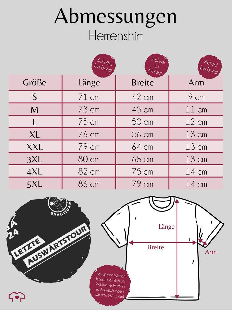 Shirtracer Letzte Auswärtstour Team Bräutigam: T-Shirt Turnbeutel Shirtracer Auslauf