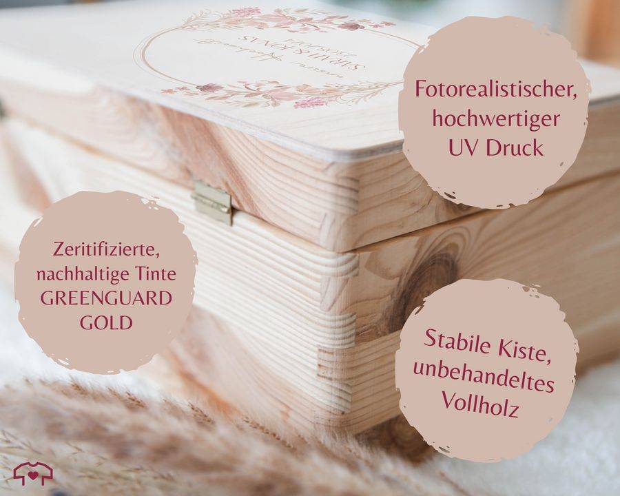 Shirtracer Unsere Hochzeit Erinnerungsbox Hochzeitskiste Erinnerungen Shirtracer Neueste Mode