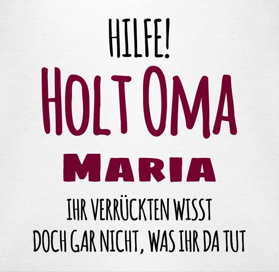 Shirtracer Hilfe Holt Oma - Geschenk zur Geburt Omi: Tshirt Turnbeutel Shirtracer Exklusive Angebote