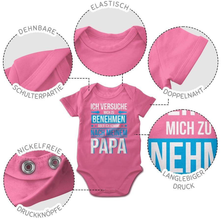 Shirtracer Ich versuche mich zu benehmen aber ich komme nach meinem Papa blau: Tshirt Rucks Shirtracer JETZT KAUFEN