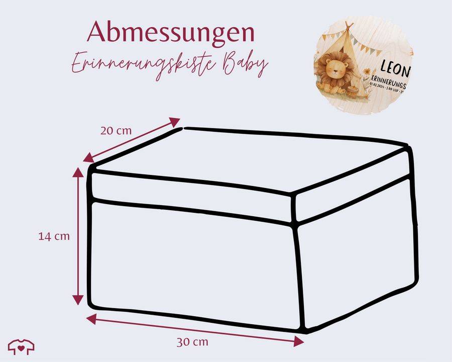 Shirtracer Personalisierte Baby Geschenke Erinnerungskiste Löwe Name Datum Erinnerungsb Shirtracer Neueste Stile