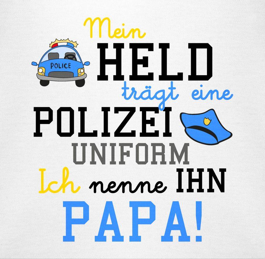 Shirtracer Mein Held trägt eine Polizeiuniform: Tshirt Gym Bag Shirtracer Letzte 2 Tage